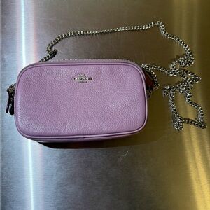 Coach Outlet Purple Lilac Mauve Crossbody Metal Chain Small Mini Purse